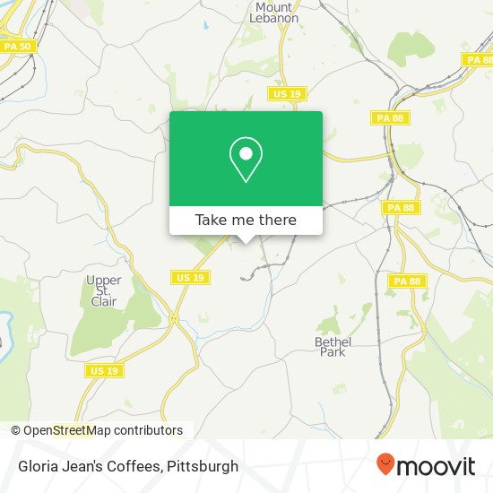 Gloria Jean's Coffees map