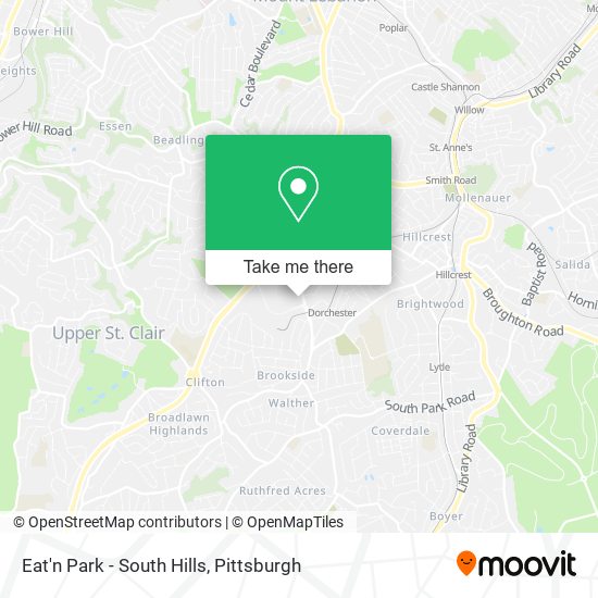 Mapa de Eat'n Park - South Hills