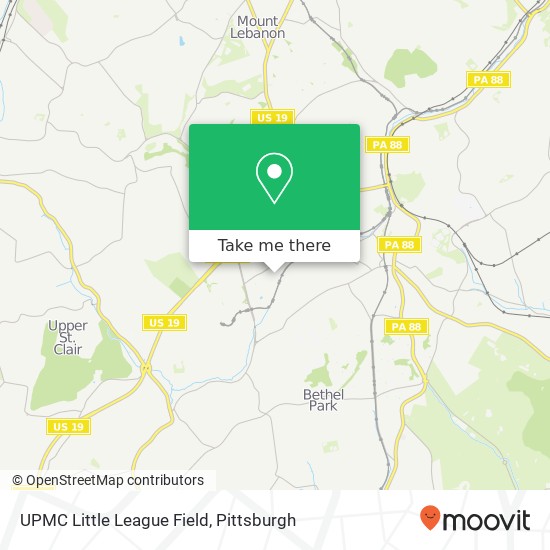 Mapa de UPMC Little League Field
