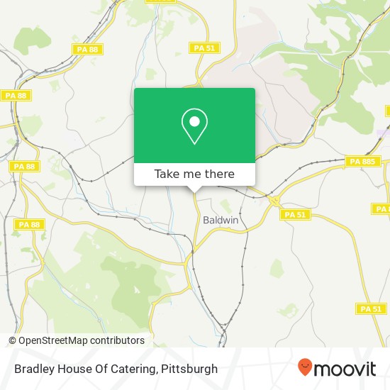 Bradley House Of Catering map