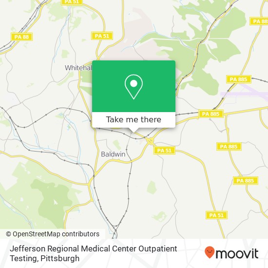 Mapa de Jefferson Regional Medical Center Outpatient Testing