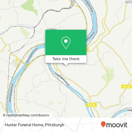 Hunter Funeral Home map