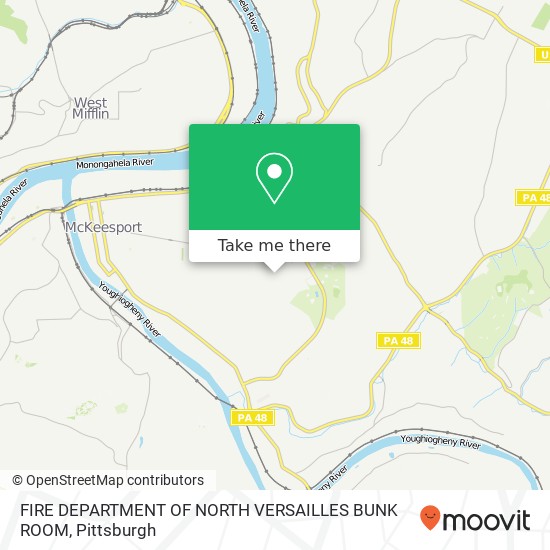 FIRE DEPARTMENT OF NORTH VERSAILLES BUNK ROOM map