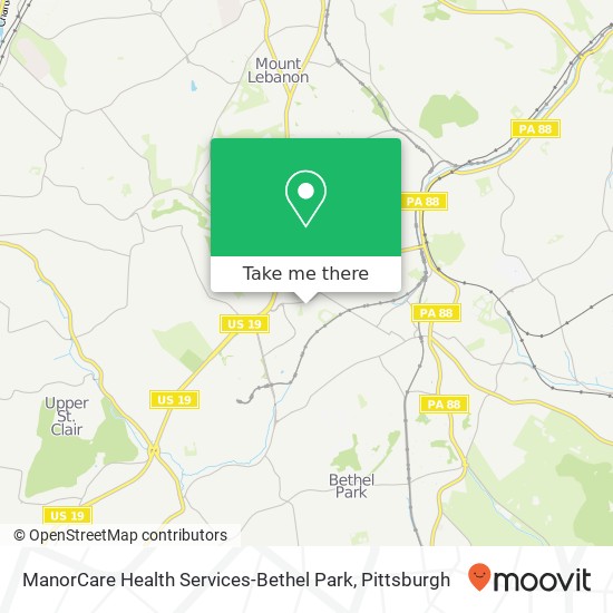 Mapa de ManorCare Health Services-Bethel Park