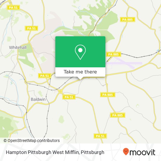 Hampton Pittsburgh West Mifflin map