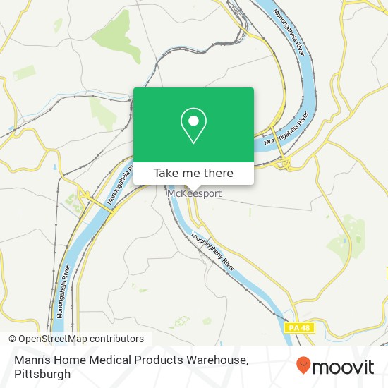 Mapa de Mann's Home Medical Products Warehouse