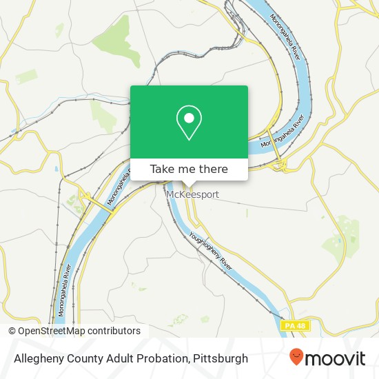 Mapa de Allegheny County Adult Probation