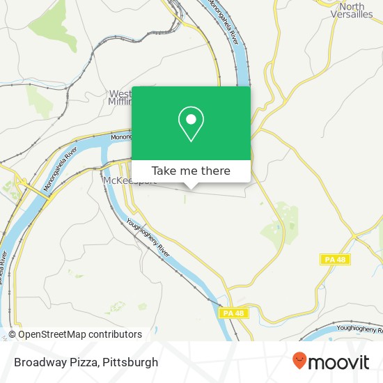 Broadway Pizza map