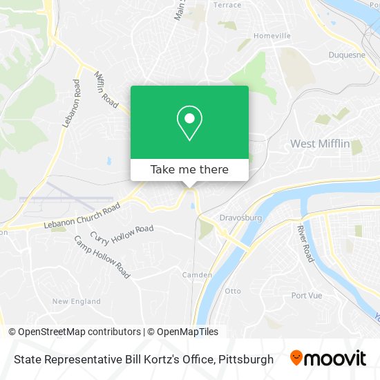State Representative Bill Kortz's Office map