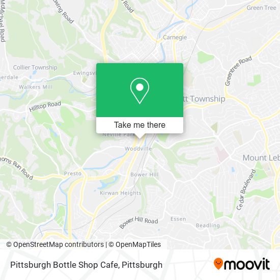 Pittsburgh Bottle Shop Cafe map