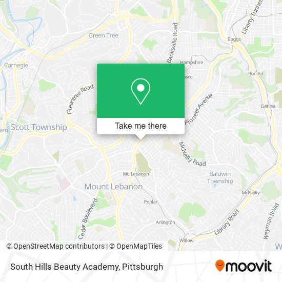 South Hills Beauty Academy map