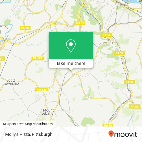 Molly's Pizza map