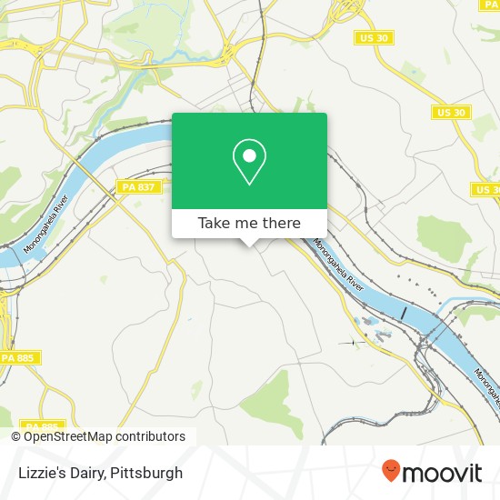 Mapa de Lizzie's Dairy