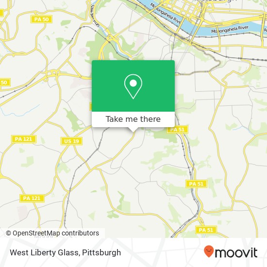 West Liberty Glass map