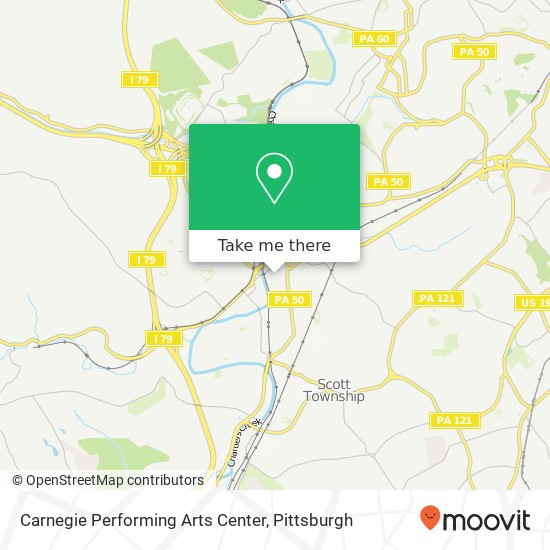 Carnegie Performing Arts Center map