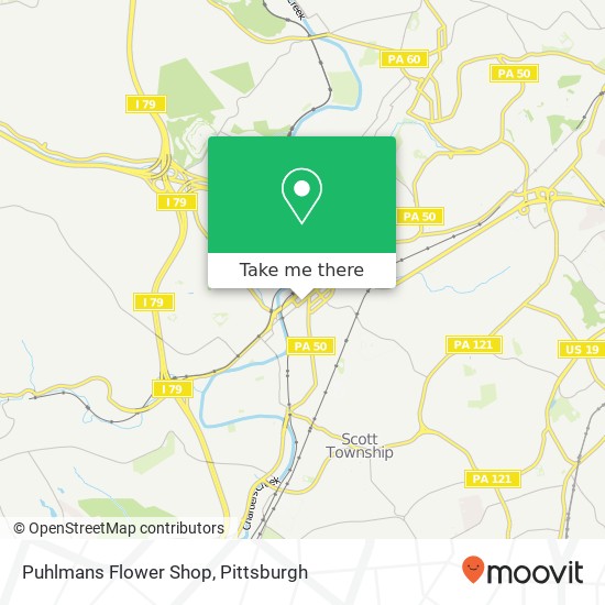 Mapa de Puhlmans Flower Shop