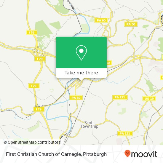 Mapa de First Christian Church of Carnegie