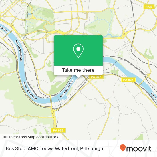 Mapa de Bus Stop: AMC Loews Waterfront