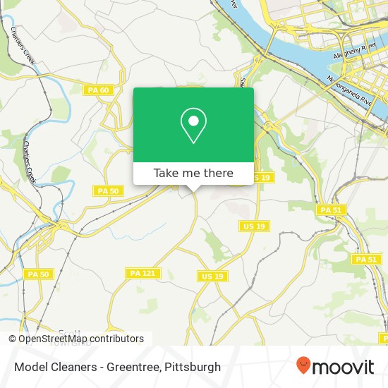 Mapa de Model Cleaners - Greentree