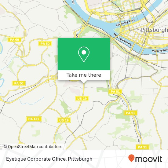 Mapa de Eyetique Corporate Office