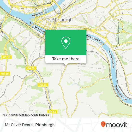 Mt Oliver Dental map