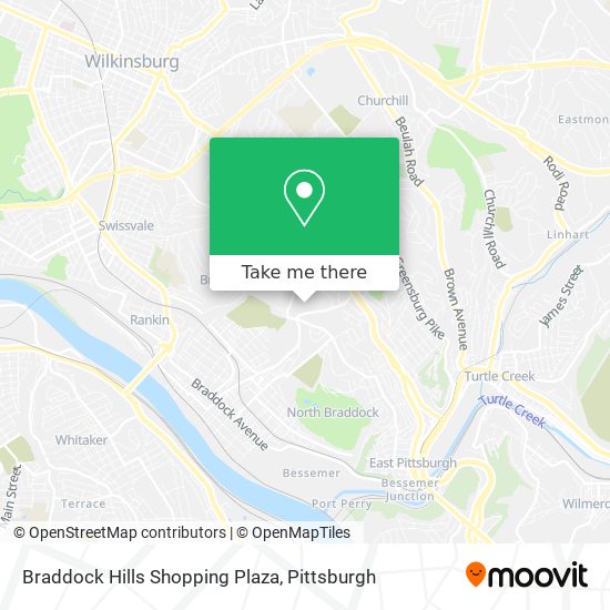 Mapa de Braddock Hills Shopping Plaza