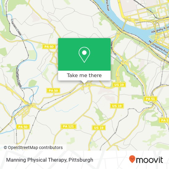 Manning Physical Therapy map