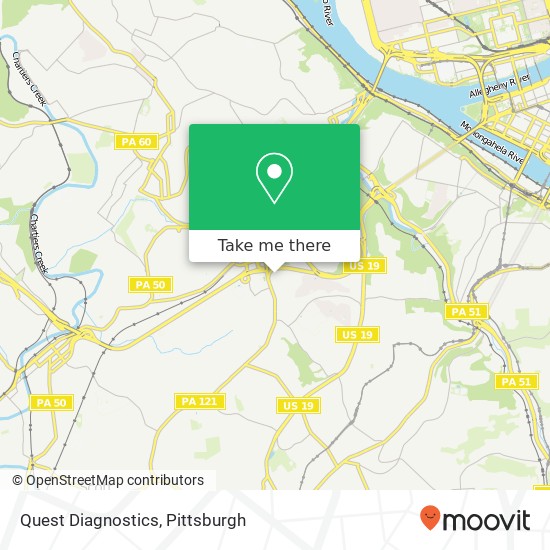 Quest Diagnostics map