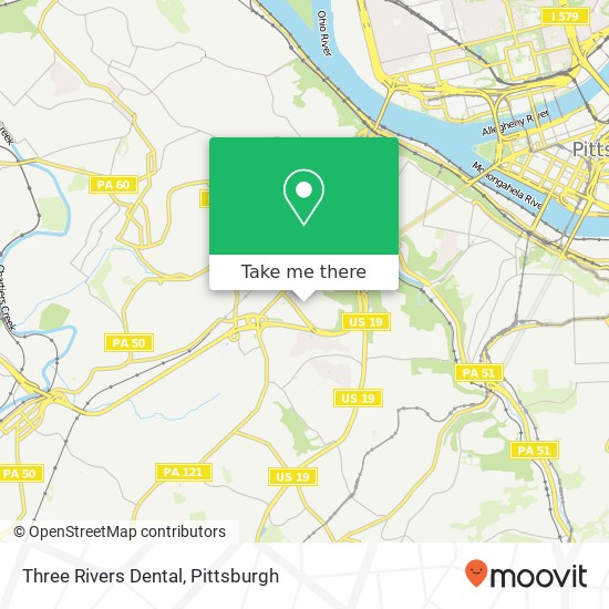 Mapa de Three Rivers Dental