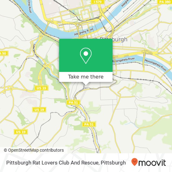 Mapa de Pittsburgh Rat Lovers Club And Rescue