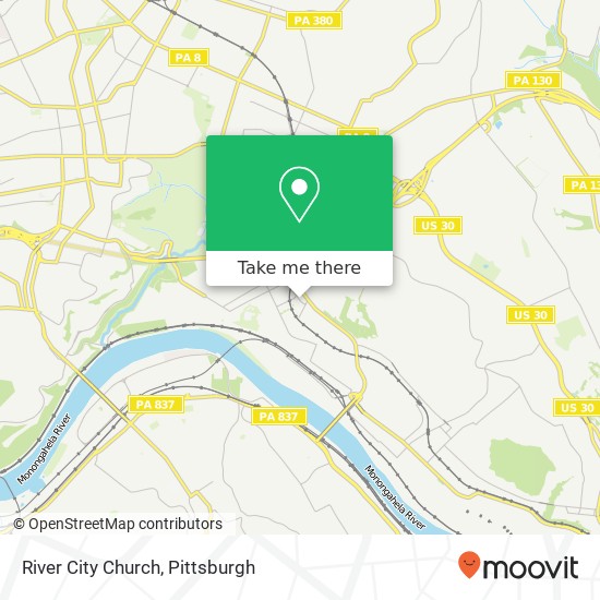 River City Church map