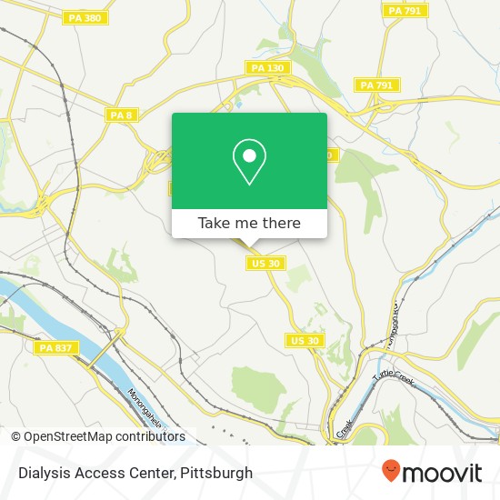 Dialysis Access Center map