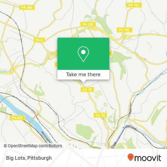 Mapa de Big Lots