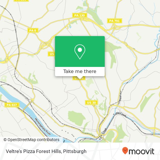 Veltre's Pizza Forest Hills map