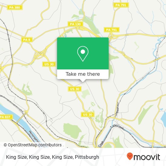 King Size, King Size, King Size map