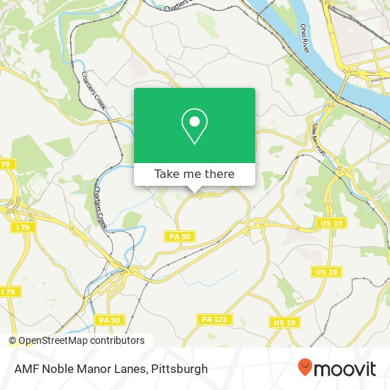 Mapa de AMF Noble Manor Lanes