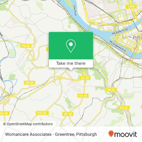 Womancare Associates - Greentree map