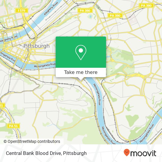 Central Bank Blood Drive map