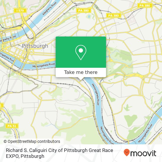 Richard S. Caliguiri City of Pittsburgh Great Race EXPO map