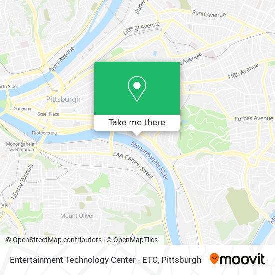Mapa de Entertainment Technology Center - ETC