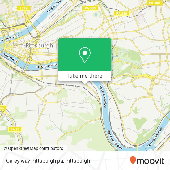 Carey way Pittsburgh pa map