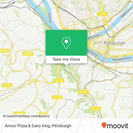 Amos' Pizza & Dairy King map