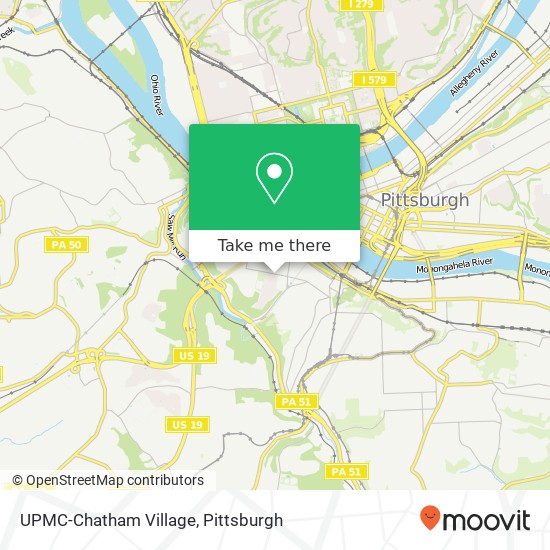 UPMC-Chatham Village map