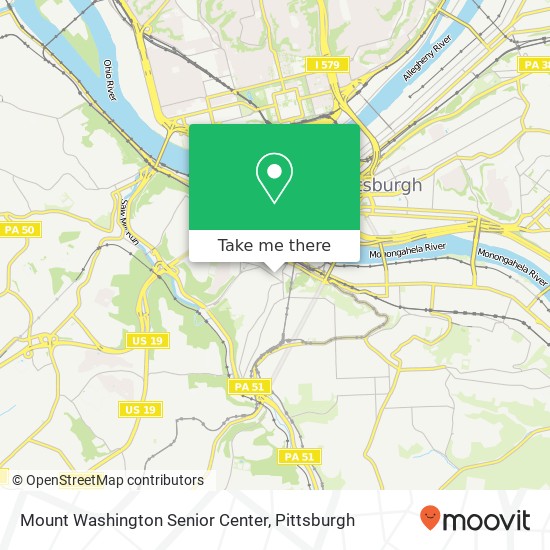 Mount Washington Senior Center map