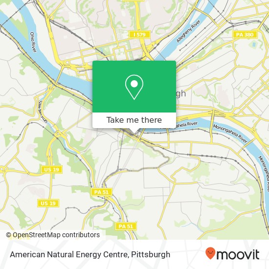 American Natural Energy Centre map