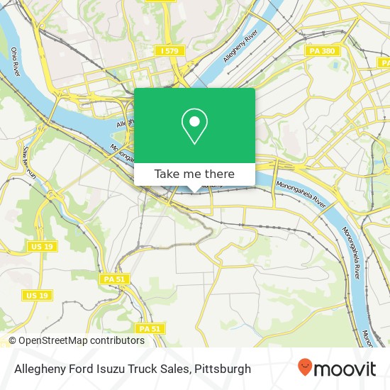 Allegheny Ford Isuzu Truck Sales map