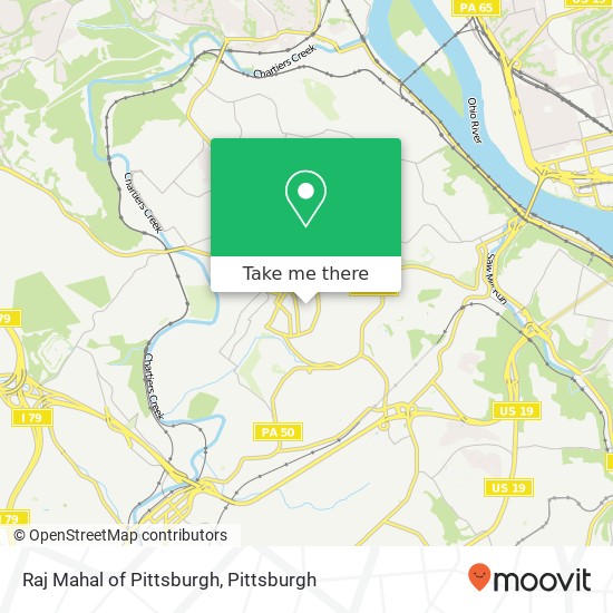 Mapa de Raj Mahal of Pittsburgh