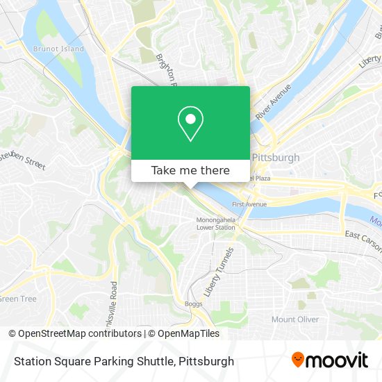 Station Square Parking Shuttle map