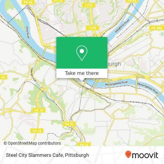 Mapa de Steel City Slammers Cafe