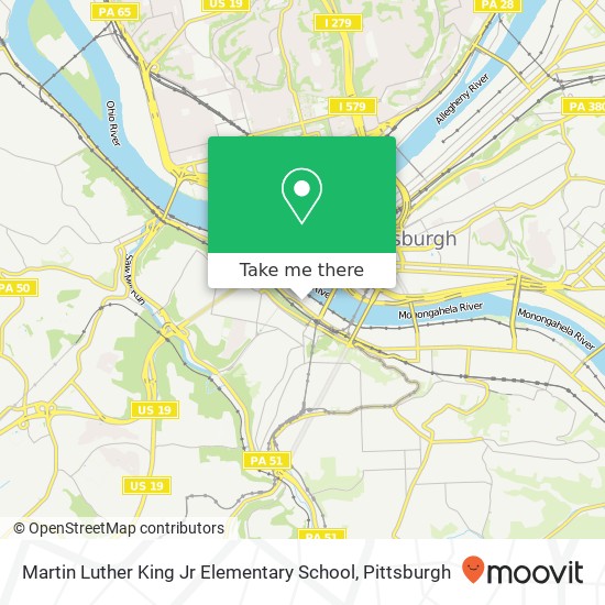 Martin Luther King Jr Elementary School map